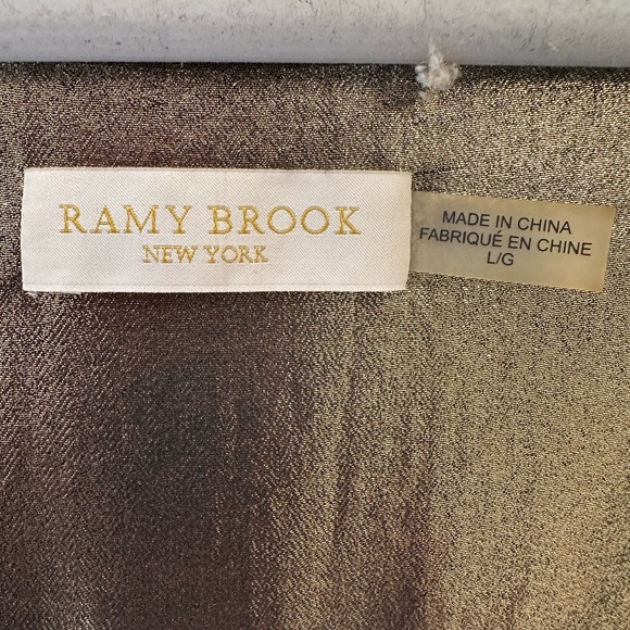 Ramy Brook Large wrap blouse metallic gold - Picture 6 of 12